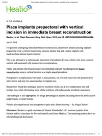 Place implants prepector...e breast reconstruction