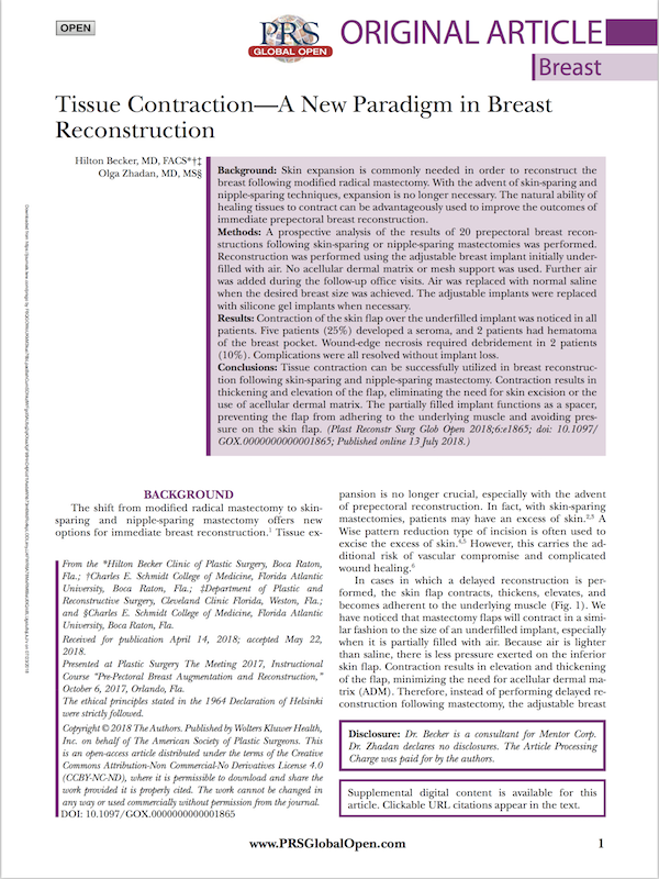 Tissue Contraction—A New Paradigm in Breast Reconstruction